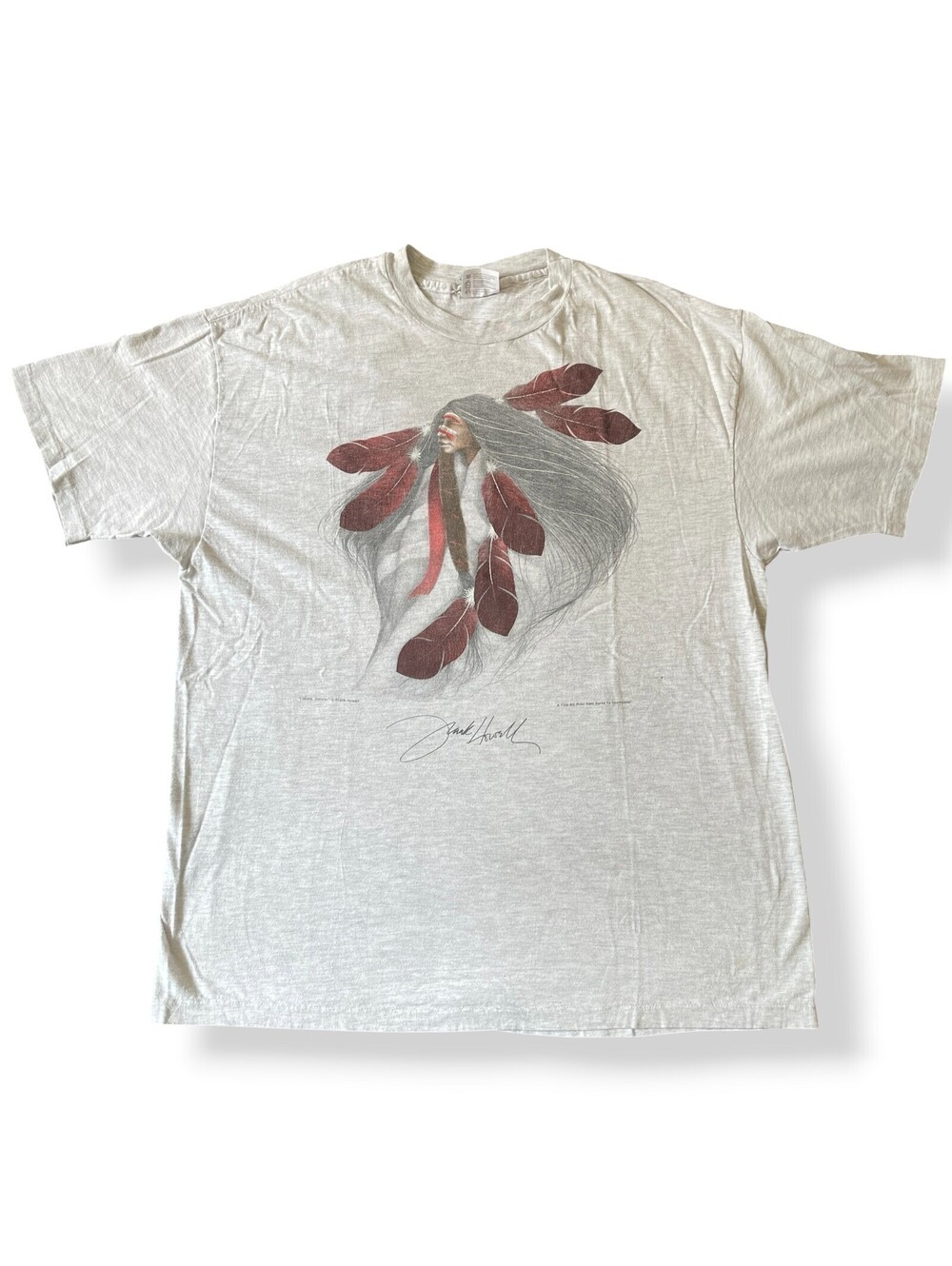 Vintage 90s Frank Howell "Lakota Dancer" Single Stitch 90s T-Shirt XL USA